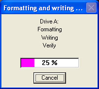 Formatting and writing an emergency startup boot disk.